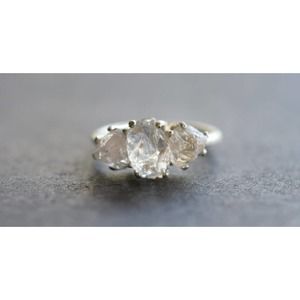 alternative raw diamond engagement ring raw crystal size 4 5 6 7 8 8 9 1…